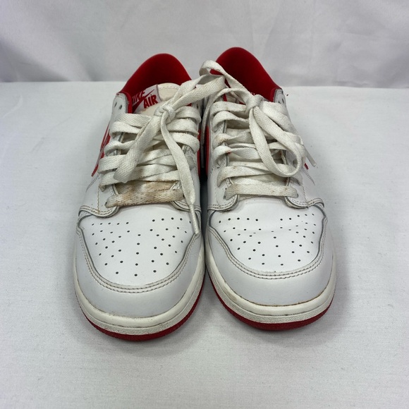Nike Air Jordan 1 Retro Low OG BG White Varsity Red 709999-101 Wmns 7.5 Youth 6Y - Picture 2 of 14